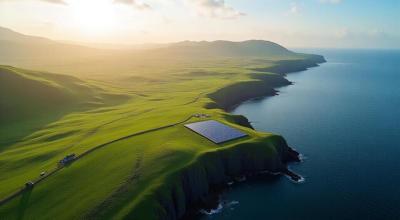 Lush green Irish landscape meeting clean modern architecture