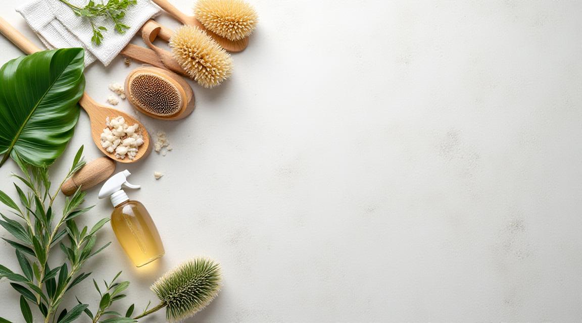 Variety of eco-friendly cleaning tools